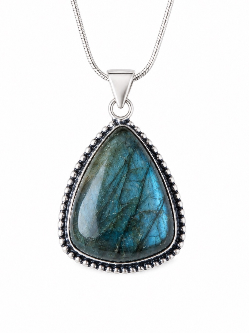 Labradorite Silver Necklace